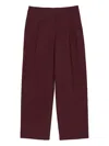 Bimba Y Lola Pleated-front Trousers In Burgundy