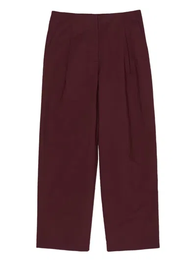 Bimba Y Lola Pleated-front Trousers In Burgundy
