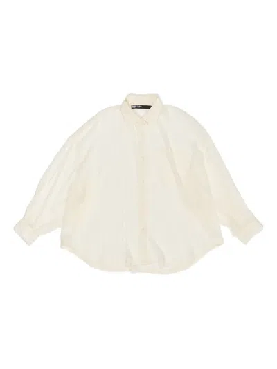 Bimba Y Lola Pleated Pocket Shirt In White