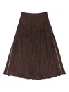 Bimba Y Lola Pleated Skirt In Brown
