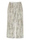 Bimba Y Lola Pleated Snake-print Palazzo Pants In Neutral