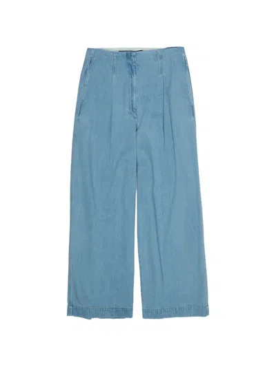Bimba Y Lola Pleated Trousers In Blue