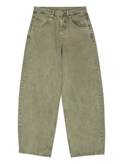 Bimba Y Lola Pocket-detail Wide-leg Jeans In Green