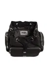Bimba Y Lola Pocket Drawstring Bucket Bag In Black