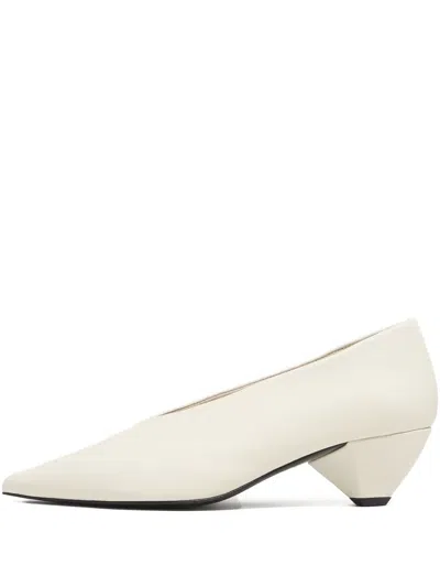 Bimba Y Lola Pointed-toe Cone-heel Pumps In White