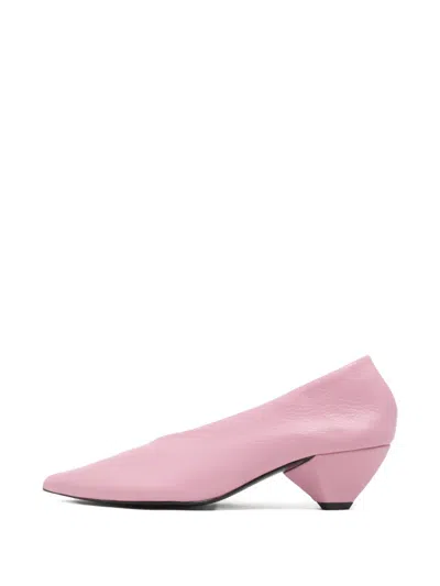 Bimba Y Lola Pointed-toe Leather Pumps In Pink