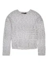 Bimba Y Lola Pointelle-knit Top In Gray