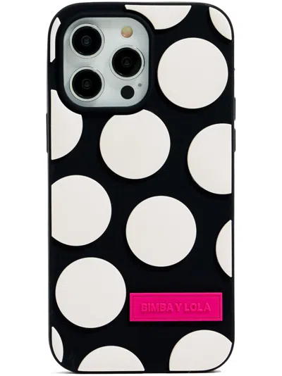 Bimba Y Lola Polka-dot Iphone 13 Pro Max Case In Black