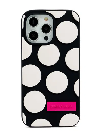 Bimba Y Lola Polka-dot Iphone 14 Pro Max Case In Black