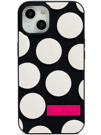 Bimba Y Lola Polka-dot Iphone 15 Case In Black