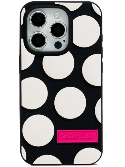 Bimba Y Lola Polka-dot Iphone 15 Pro Case In Black