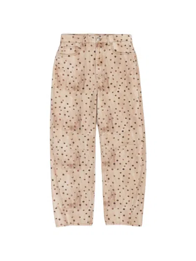 Bimba Y Lola Polka-dot-print Trousers In Neutral