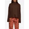 Bimba Y Lola Ponte Di Roma High Neck T-shirt In Brown