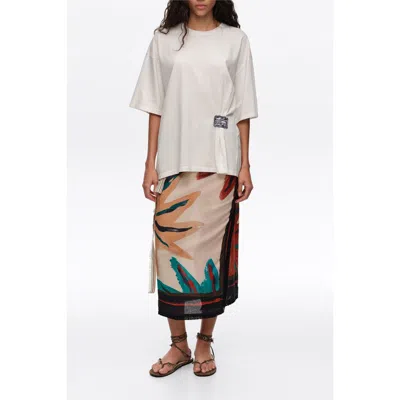 Bimba Y Lola Positional Sun Midi Wrap Skirt In Multi
