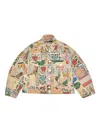 Bimba Y Lola Printed Denim Jacket In Multi