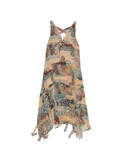 Bimba Y Lola Printed Midi Dress In Multi