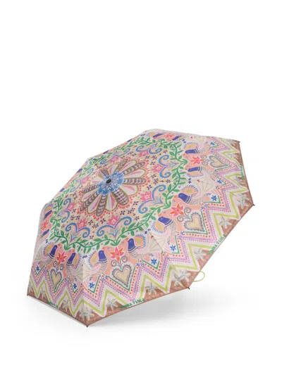 Bimba Y Lola Printed Umbrella In Neutrals