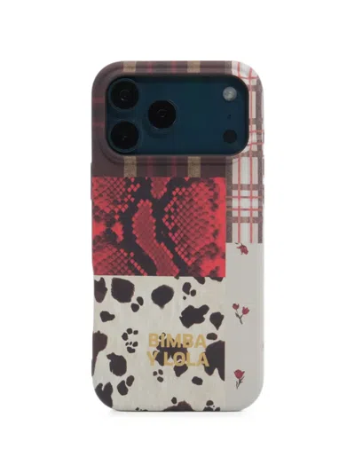 Bimba Y Lola Python Patchwork Iphone 17 Pro Rigid Case In Multi