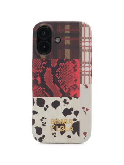 Bimba Y Lola Python Patchwork Iphone 17 Rigid Case In Multi
