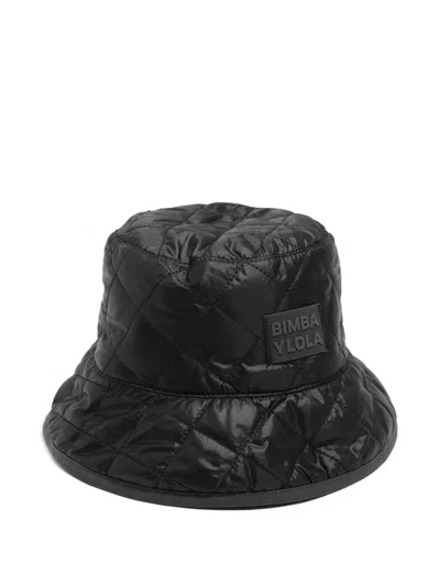 Bimba Y Lola Quilted Bucket Hat In Black