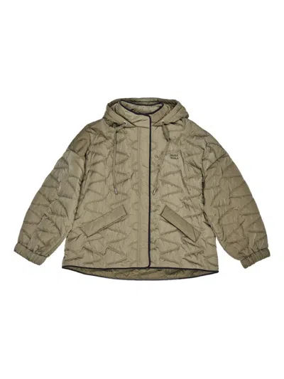 Bimba Y Lola Quilted Hooded Jacket In Black