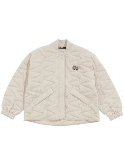 Bimba Y Lola Quilted Padded Jacket In Neutrals