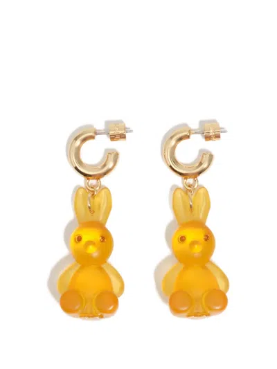 Bimba Y Lola Rabbit Hoop Earrings In Gold