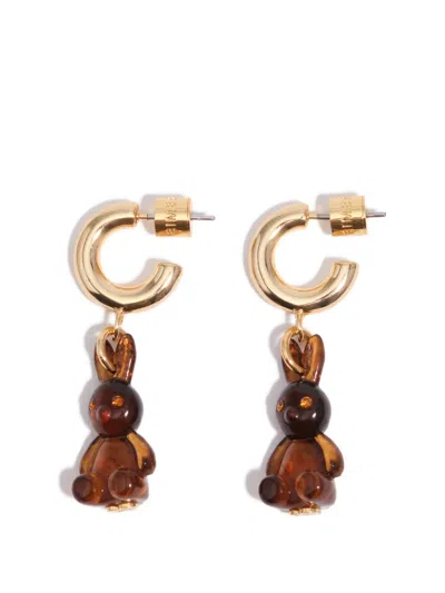 Bimba Y Lola Rabbit Hoop Earrings In Gold