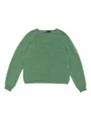 Bimba Y Lola Raglan-sleeve Knit Sweater In Green