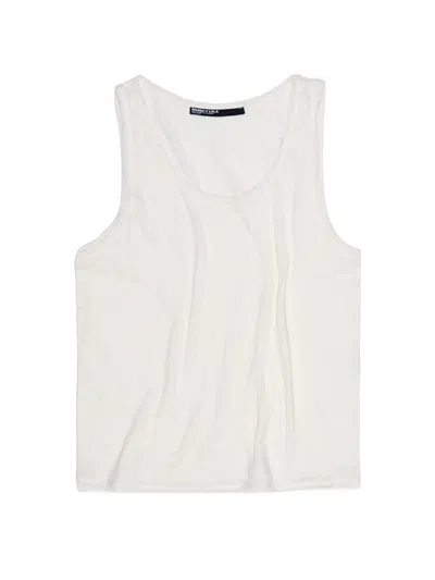 Bimba Y Lola Raw-cut Tank-top In White