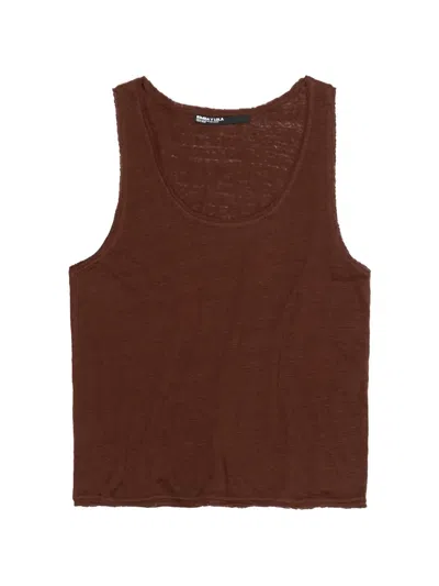 Bimba Y Lola Washed Linen Vest Top In Multi