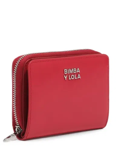 Bimba Y Lola Red-leather Flap Purse
