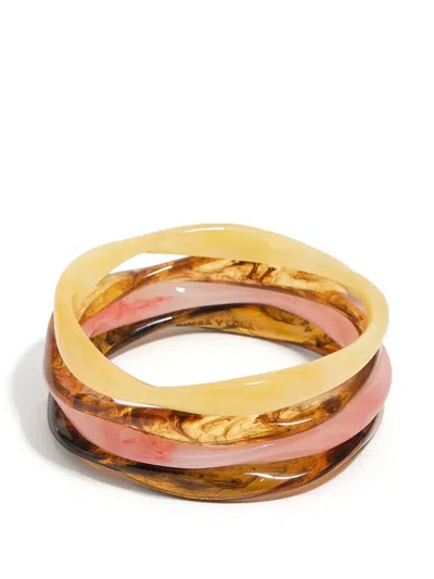 Bimba Y Lola Resin Bracelet (set Of Four) In Pink