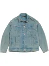 Bimba Y Lola Rhinestone-embellished Denim Jacket In Blue