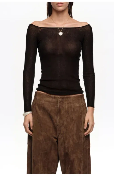 Bimba Y Lola Ribbed Sweater In Black
