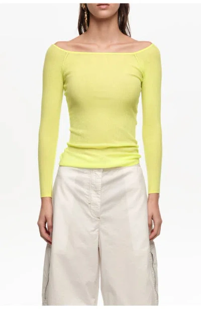 Bimba Y Lola Ribbed Sweater In Yellow