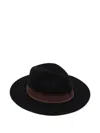 Bimba Y Lola Ribbon Trim Hat In Black