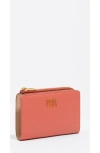 Bimba Y Lola Logo-plaque Zip Leather Wallet In Pink