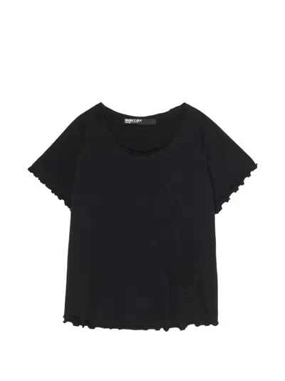 Bimba Y Lola Rolled-trim T-shirt In Black
