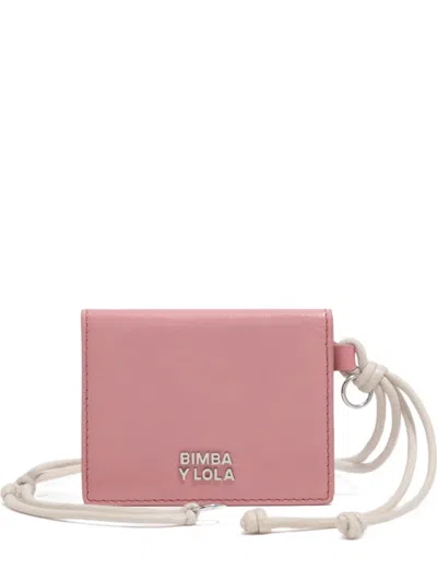 Bimba Y Lola Rope-detail Leather Wallet In Pink