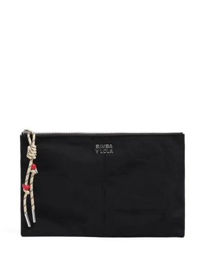 Bimba Y Lola Rope-detail Make Up Bag In Black
