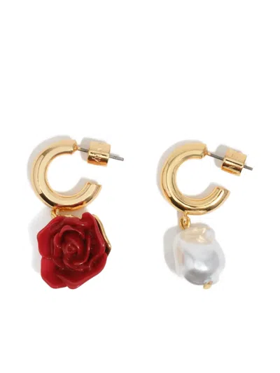 Bimba Y Lola Rose Earrings In Gold