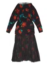 Bimba Y Lola Rose-print Maxi Dress In Brown