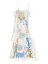 Bimba Y Lola Ruffled Mask Dress In White