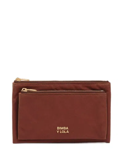 Bimba Y Lola Rust Coated Pocket Purse In Purple