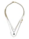Bimba Y Lola Safety Pin Chain Necklace In Silver
