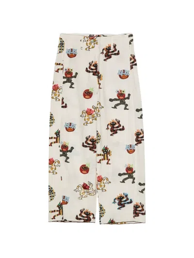 Bimba Y Lola Samba Barrel Trousers With Decorative Stitching In Multi