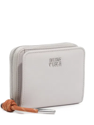 Bimba Y Lola Sand Nylon Flap Purse In White