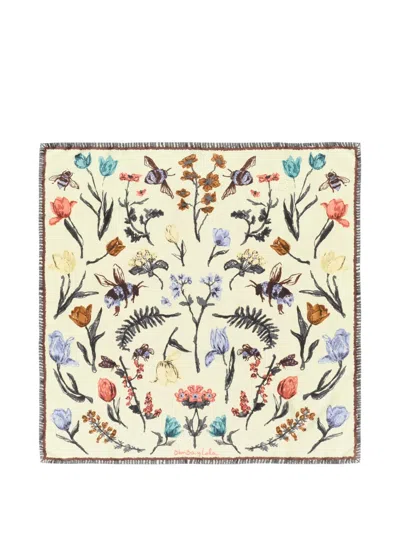 Bimba Y Lola Scarf With Flowers And Bees In Yellow
