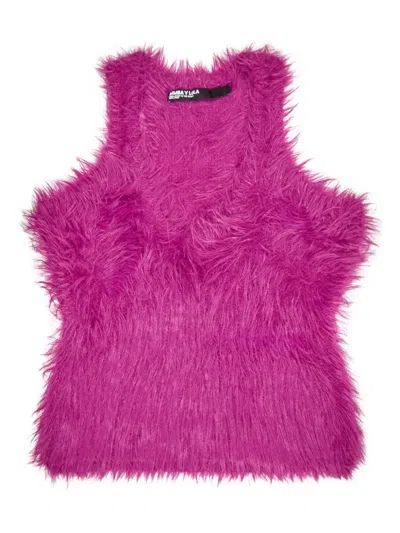 Bimba Y Lola Scoop-neck Top In Pink